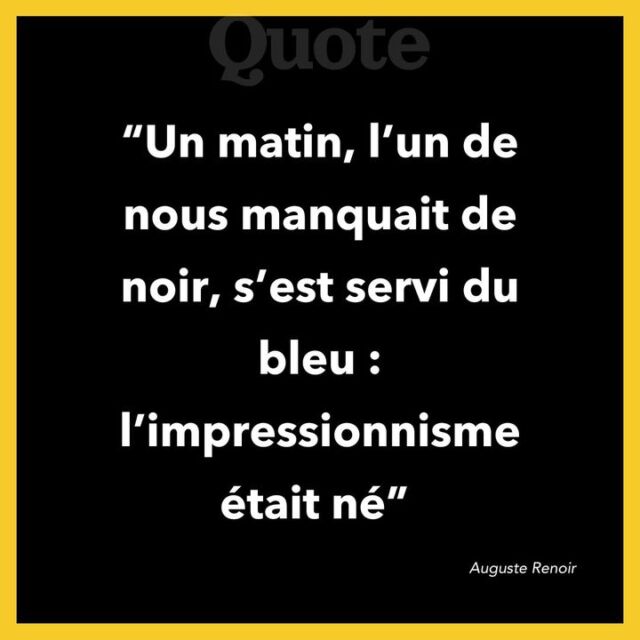 Comme le disait Renoir : "Un matin, l’un de nous manquait de noir, s’est servi du bleu : l’impressionnisme était né."
Chez Culture Peinture, nous partageons bien plus que des techniques : nous explorons les inspirations et les révolutions artistiques qui ont marqué l’Histoire de l’art. ✨
Et vous, quel courant artistique vous a le plus marqué ? Est-ce l'impressionnisme avec ses touches lumineuses, le cubisme audacieux ou peut-être le surréalisme qui défie l’imagination ? 🖌️

🗨️ Dites-nous tout en commentaire et discutons ensemble de cet art qui nous passionne tant.
💡 Rejoignez nos cours, formations et conférences pour approfondir votre regard.
👉 Découvrez-en plus sur www.culturepeinture.com.

💌 N’oubliez pas de vous abonner pour continuer à explorer l’univers de l’art avec nous.