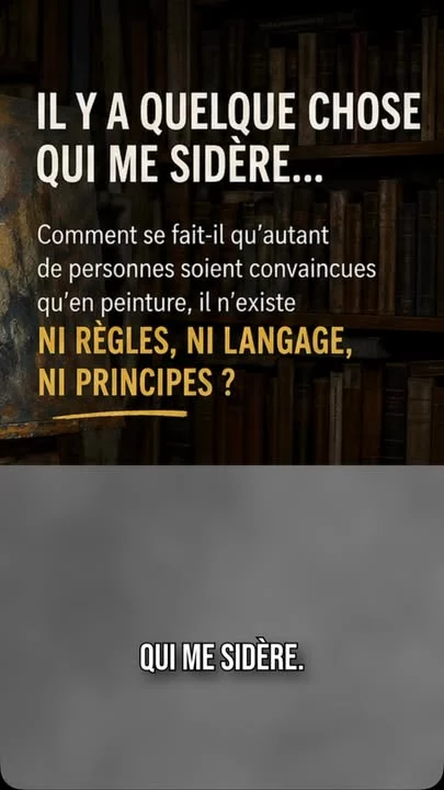 Depuis plusieurs années, une idée s’est largement imposée : en peinture, il n’y aurait ni règles, ni langage, ni principes. Il suffirait d’être libre, spontané et créatif.

Pourtant, lorsque l’on ouvre les traités de peinture ou que l’on étudie le travail des grands maîtres, on découvre tout autre chose : des siècles de recherches sur les formes, la composition, les rythmes, les contrastes, la profondeur, la couleur, les accords, les dissonances, les proportions…

Comment avons-nous pu en arriver à oublier l’existence de ce savoir ?

C’est précisément la question que je pose dans ce reel. Non pas pour limiter la créativité, mais parce que je suis convaincu que la liberté est d’autant plus riche qu’elle s’appuie sur une véritable compréhension du langage pictural.

Je serais très curieux de connaître votre point de vue : pensez-vous que la peinture possède un langage qui peut s’apprendre, ou au contraire qu’elle ne relève que de l’inspiration et de la liberté ?

J’ai hâte de lire vos réflexions en commentaire.

#CulturePeinture #Peinture #Art #HistoireDeLArt #Composition Couleur LangagePictural ArtContemporain ApprendreAPeindre