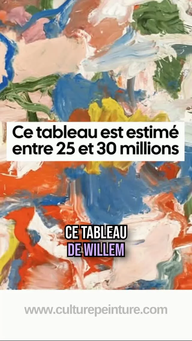 Quand beaucoup de gens voient ce tableau de Willem de Kooning, ils se disent :

« Franchement… c’est n’importe quoi. »« C’est trop facile. »« Comment une peinture comme ça peut-elle valoir plus de 30 millions ? »

Et pourtant, ce jugement vient souvent d’une chose très simple :on n’a pas encore toutes les clés pour lire ce que l’on regarde.

Dans cette peinture, il ne faut pas chercher une image reconnaissable.Il faut regarder le rythme, les tensions, les directions, les équilibres, les ruptures.

C’est ce qu’on appelle une structure rythmique.

Ce langage ne sort pas de nulle part.On le retrouve déjà chez Cézanne, puis chez les cubistes, chez Braque, dans toute la peinture moderne, et jusque dans la peinture contemporaine — chez de Kooning, mais aussi chez Bridget Riley, par exemple.

Autrement dit : les peintres classiques, modernes et contemporains ne sont pas séparés par des murs infranchissables.Ils parlent souvent le même langage pictural, mais sous des formes différentes.

Alors non, la valeur de ce tableau ne tient pas seulement à la spéculation.S’il a été vendu à un tel prix, c’est aussi parce qu’il possède une vraie valeur esthétique, une construction, une force, une beauté intrinsèque.

Encore faut-il apprendre à les voir.

Si vous voulez découvrir ce langage caché de la peinture, vous pouvez aller sur culturepeinture.com.

Et vous pouvez aussi visiter le site des Compagnons de Culture Peinture, créé spontanément par des élèves qui ont compris que ce savoir faisait partie d’un héritage précieux.

Je serais très heureux de vous voir rejoindre la communauté Culture Peinture. #culturepeinture #artabstrait #inspirationartistique